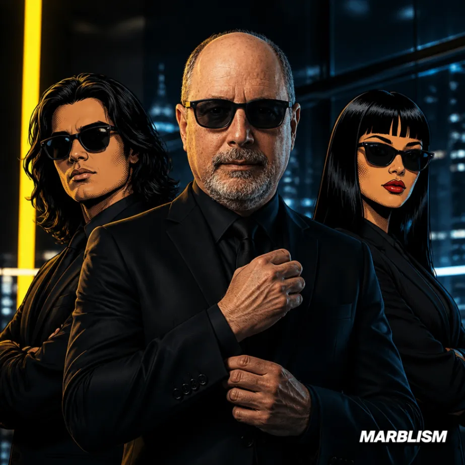 Illustration of a team of agents in suits, representing the secret weapon behind my business